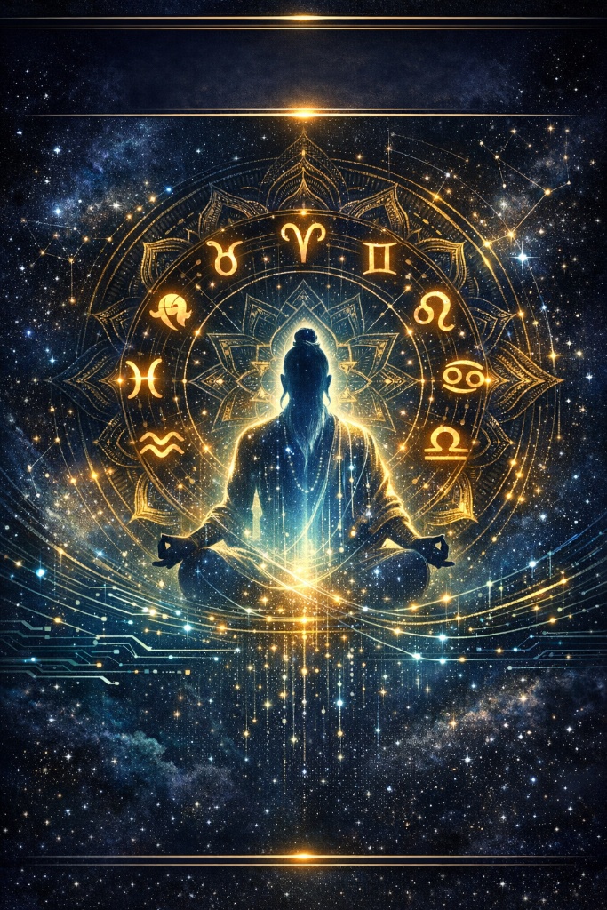 Cover of An Illustrated Guide of Astrology — a cosmic mandala